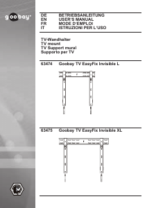 Manuale Goobay TV EasyFix Invisible L Supporto da parete