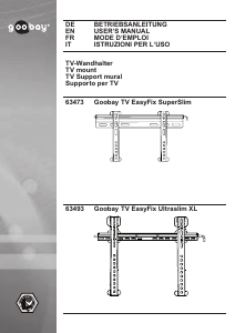 Manuale Goobay TV EasyFix SuperSlim Supporto da parete