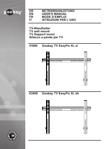 Manual Goobay TV EasyFix XL Wall Mount