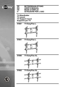 Manuale Goobay TV EasyFlex L Supporto da parete