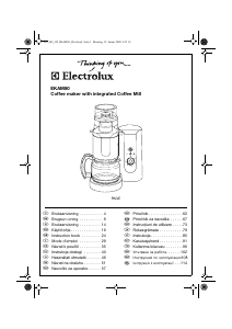 Mode d’emploi Electrolux EKAM80 Cafetière