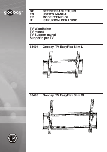 Manual Goobay TV EasyFlex Slim L Wall Mount