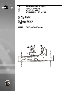 Manual Goobay TV EasyFold Corner Wall Mount