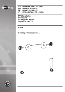 Manuale Goobay TV EasyMount L Supporto da parete