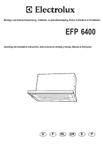 Manual de uso Electrolux EFP6400 Campana extractora