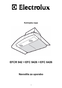 Priročnik Electrolux EFC9426 Kuhinjska napa