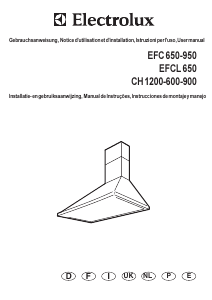 Manual de uso Electrolux CH900 Campana extractora
