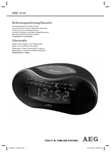 Manual de uso AEG MRC 4110 Radiodespertador