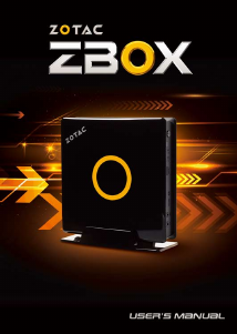 Handleiding ZOTAC ZBOX-EI750 Desktop