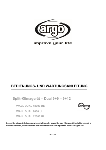 Bedienungsanleitung Argo WALL DUAL 9000 UI Klimagerät