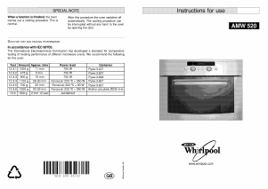 Manual Whirlpool AMW 520 AL Microwave