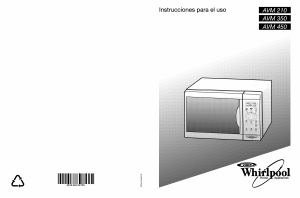 Manual de uso Whirlpool AVM 210 WP W Microondas