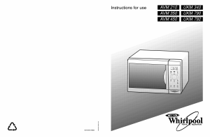 Manual Whirlpool AVM 210 WP WH Microwave