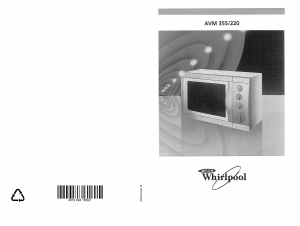 Manual Whirlpool AVM 220/WP/WH Microwave
