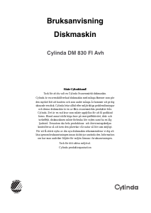Bruksanvisning Cylinda DM 830 FI Diskmaskin