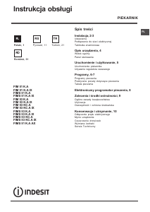 Instrukcja Indesit FIM 53 KC.A (WH) Piekarnik