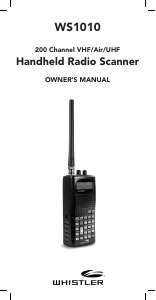 Manual Whistler WS1010 Radio Scanner