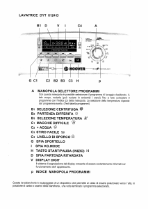 Manuale Hoover DYT 6124D/L-S Lavatrice