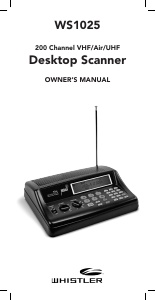 Manual Whistler WS1025 Radio Scanner