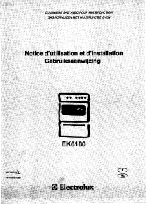 Handleiding Electrolux EK6180W Fornuis