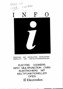 Bedienungsanleitung Electrolux EK6465 Herd