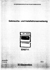 Bedienungsanleitung Electrolux EK6711W Herd