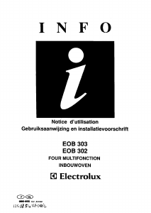 Mode d’emploi Electrolux EOB303 Four