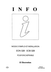 Mode d’emploi Electrolux EOB328 Four