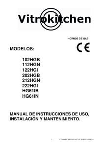 Manual de uso Vitrokitchen 122HGI Horno