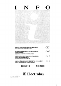Mode d’emploi Electrolux EHH601 Table de cuisson