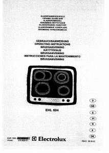 Bruksanvisning Electrolux EHL604X Kokeplate