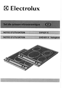 Mode d’emploi Electrolux EHP631 Table de cuisson