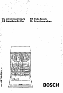 Manual Bosch SGI5332 Dishwasher