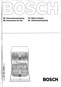 Manual Bosch SGI5900 Dishwasher