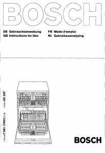 Manual Bosch SGS6902 Dishwasher