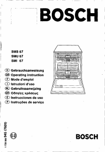 Manual Bosch SMI6700 Dishwasher