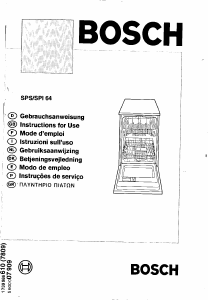 Manual Bosch SPS6462 Dishwasher