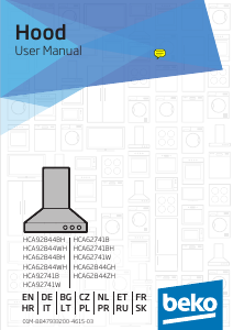 Manuál BEKO HCA62741B Odsavač par