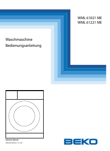 Bedienungsanleitung BEKO WML 61021 ME Waschmaschine