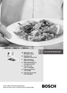 Manuale Bosch DKE935F Cappa da cucina