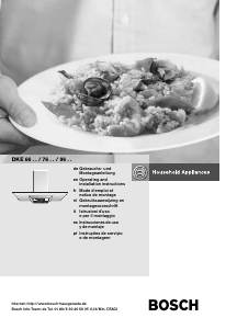 Manuale Bosch DKE665P Cappa da cucina