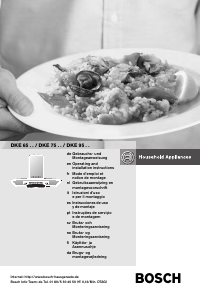 Manuale Bosch DKE655D Cappa da cucina