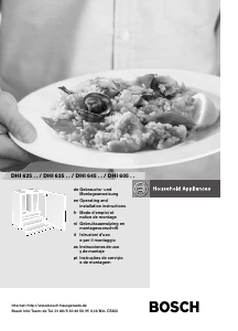 Manuale Bosch DHI605EEU Cappa da cucina