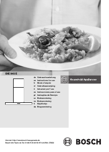 Manual Bosch DIE945E Exaustor