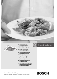 Manuale Bosch DHU654U Cappa da cucina