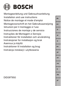 Käyttöohje Bosch DID09T950 Liesituuletin