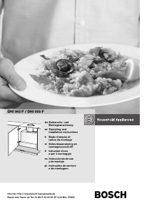 Manual Bosch DHI945F Cooker Hood