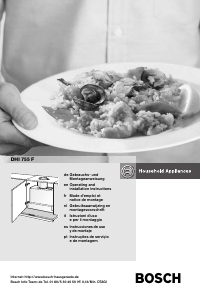 Manuale Bosch DHI755F Cappa da cucina