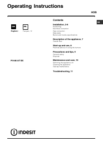 Manual Indesit PI 640 AT (IX) EX Hob