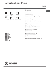 Manuale Indesit TK 64 SD BI Piano cottura